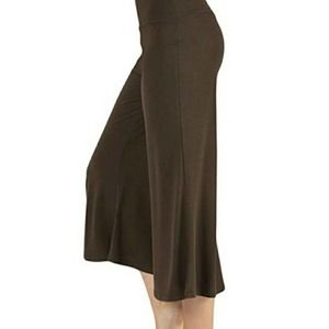 J. Jill Stretch Super Wide Leg Brown Crop Capri Comfortable Pants Size XS Women